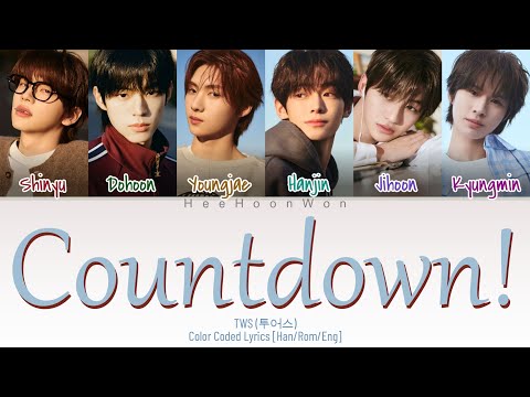 TWS (투어스)  - '마음 따라 뛰는 건 멋지지 않아? (Countdown!)' [Han/Rom/Eng] Color Coded Lyrics