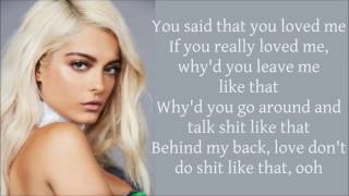 Video thumbnail of "Bebe Rexha  ~ Gateway Drug ~ Lyrics"