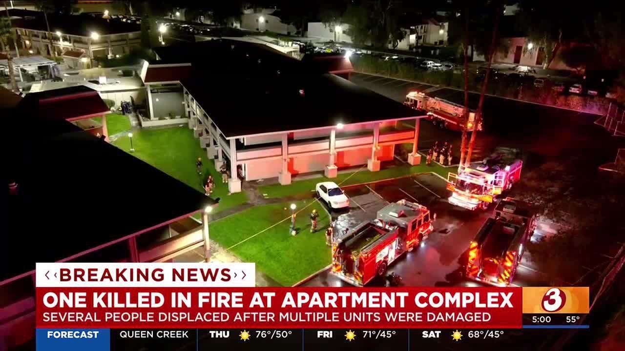 One killed in fire at north Phoenix apartment complex - YouTube