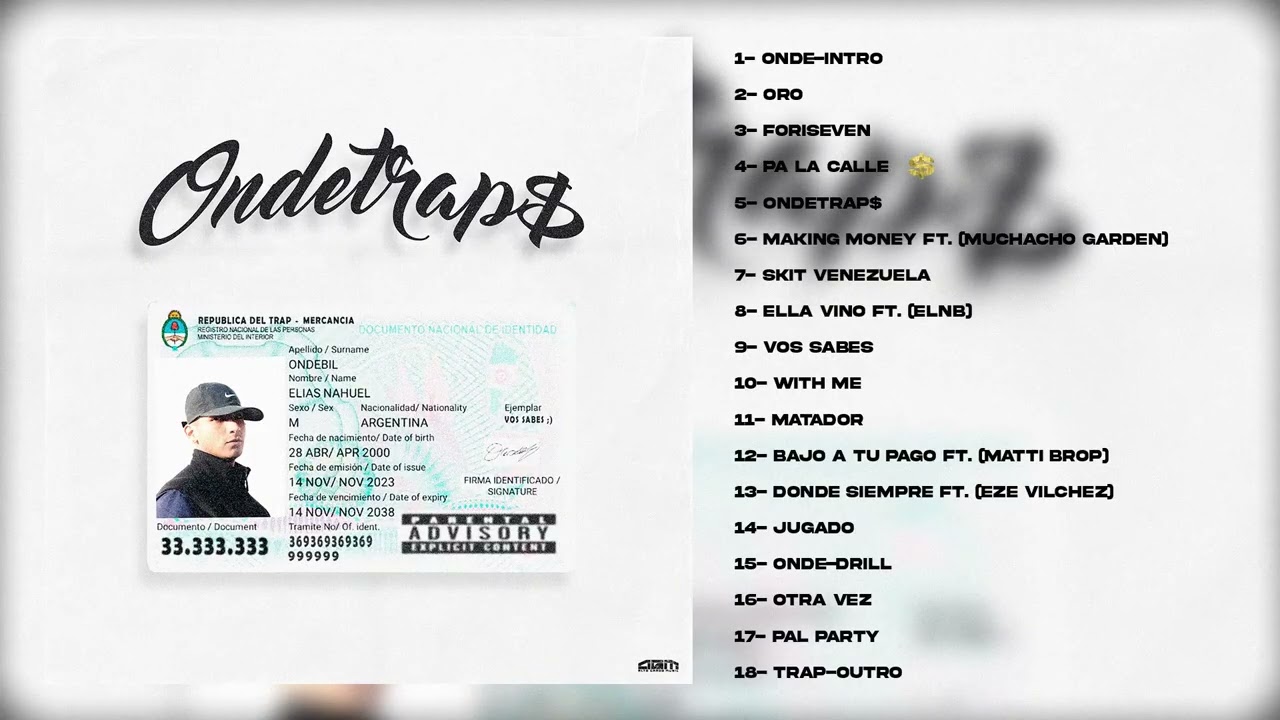 EL ONDEE - ONDETRAP$ (FULL ALBUM)