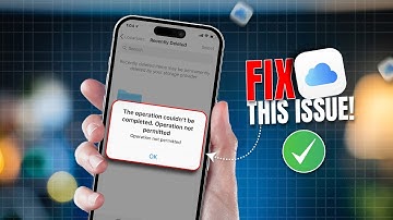How to Fix This Operation Couldn