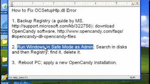 OCSetupHlp.dll, Fix OCSetupHlp.dll Error Guide