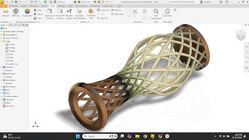 Autodesk Inventor Tutorial: Design a Realistic Wooden Flower Vase | How to Use the Loft Command