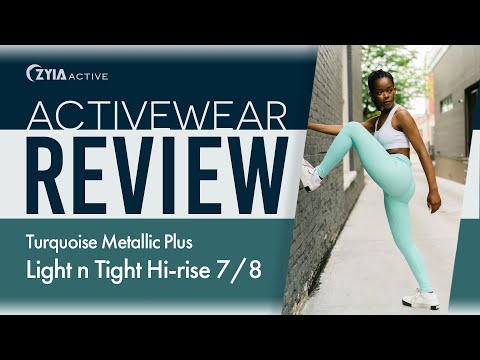 Activewear Legging Review: Turquoise Metallic Plus Light n Tight