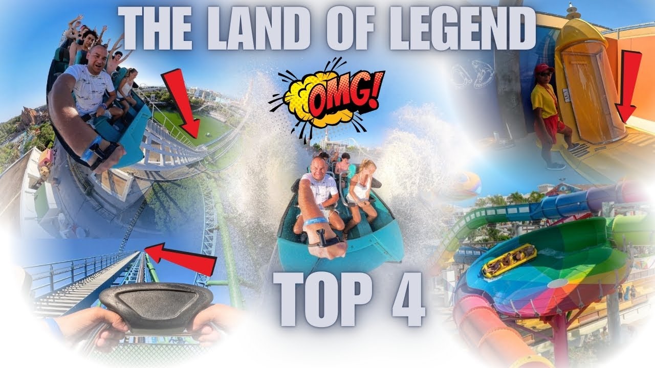 The Land of Legends TOP 4 Rides – Best Roller Coasters & Water Slides in Antalya, Turkey