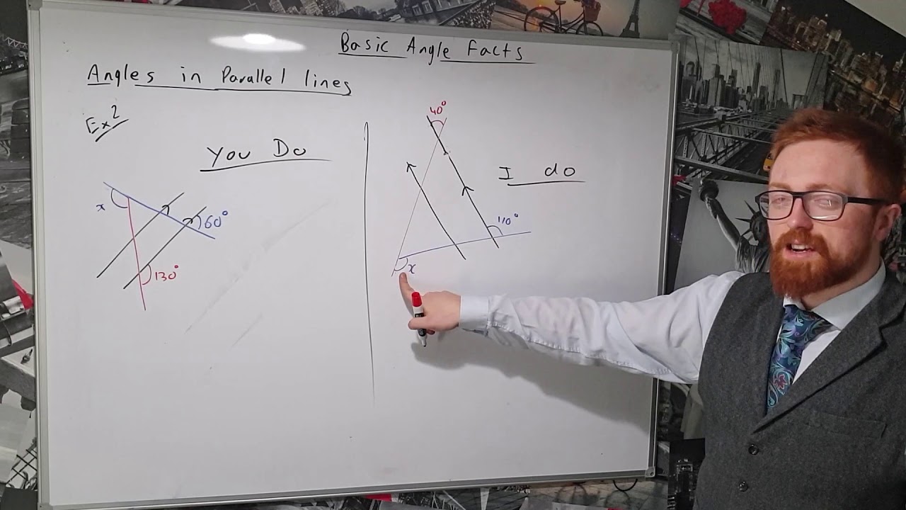 Basic Angle Facts - Angles in Parallel Lines - YouTube