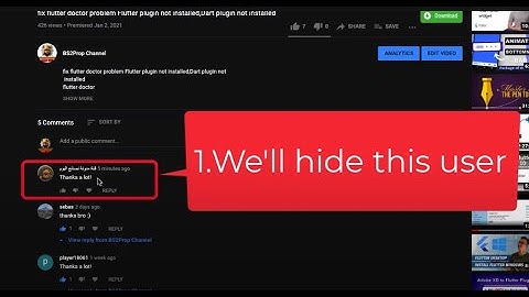 how to block | unblock | hide | unhide | Someone on your youtube channel comments