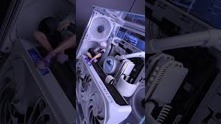 clean pc#setup #desksetup #whitepc #gaming #pcbuild