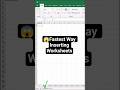 How to Insert a worksheet in a second in Excel  #exceltips #excel #excelformulas #exceltricks