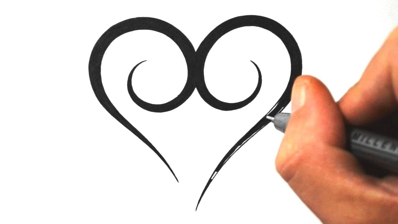 How To Draw A Simple Tribal Heart Tattoo Design 3