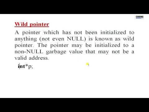 DANGLING POINTER,NULL POINTER,VOID POINTER,WILD POINTER