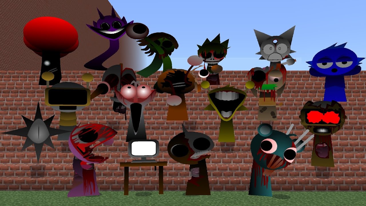 Sprunki Incredibox Phase 4 Mod In Maze in Minecraft PE