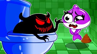 No Monster in the Toilet Song 👹😨 Don't Be Afraid of Monsters | Coco Rhymes Songs & Nursery Rhymes