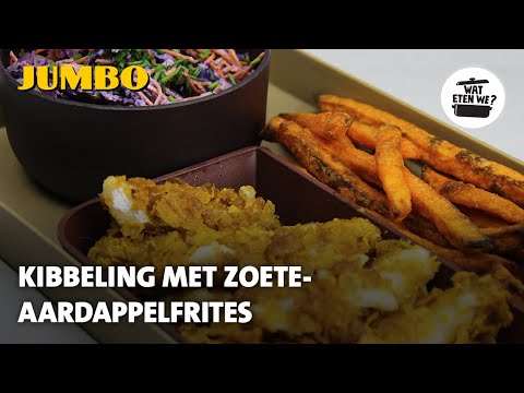 Wat eten we? Kibbeling met zoete-aardappelfrites en koolsla