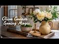 🌿 Olive &amp; Cream Spring Farmhouse Refresh | Shabby Chic Cottage Inspiration