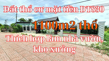 Đất giá rẻ Cần Giuộc| Diện tích 1100m2 thổ cư| Mặt tiền DT830, khu đông dân cư giá rẻ, SHR