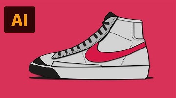 How to create vector Nike sneaker shoes illustrator tutorial