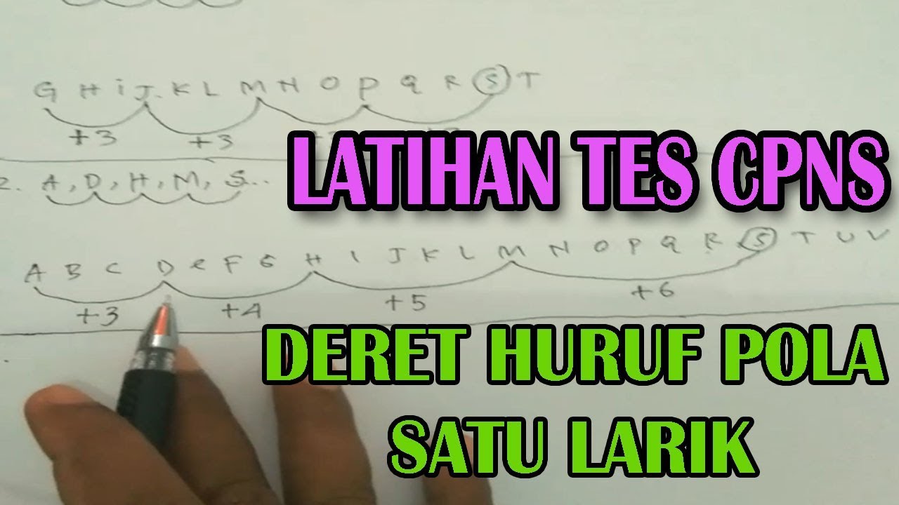  LATIHAN  TES  CPNS  DERET HURUF POLA SATU LARIK YouTube 