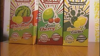BIG MOUNT retro juice v2 Watermelon & Grapefruit, Lime & Cherry, Lemon & cactus