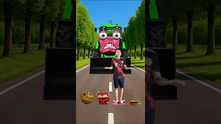 new wait me jump on colour monster Pac-Man vs tractor, jcb, roller, car#shorts #youtubeshorts