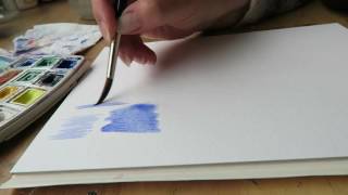 Watercolor trouble shooting: When is a brush wet enough @MandyvanGoeije