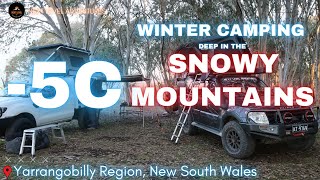 COLD Winter Camping In The Snowy Mountains!  5c!