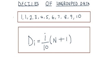 how to calculate deciles of ungrouped data