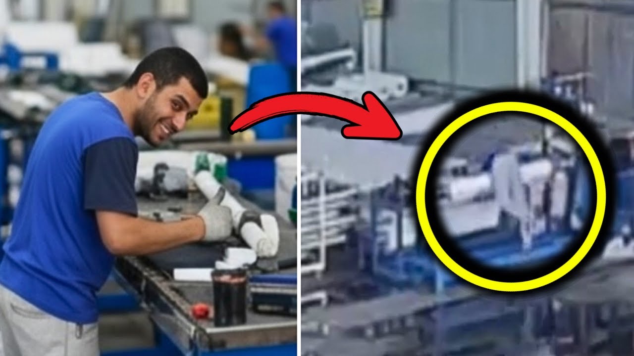 Rotating Machine Accident Caught on Camera