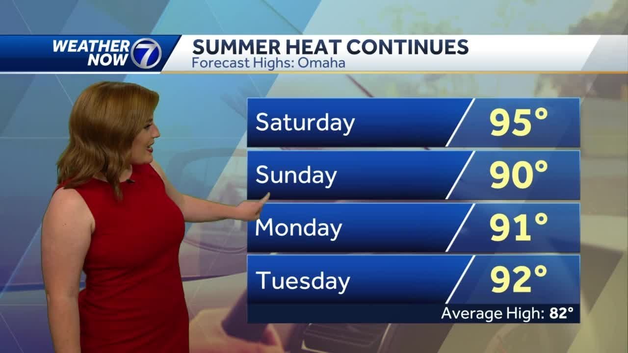 Hot and breezy Saturday, remaining hot and muggy - YouTube