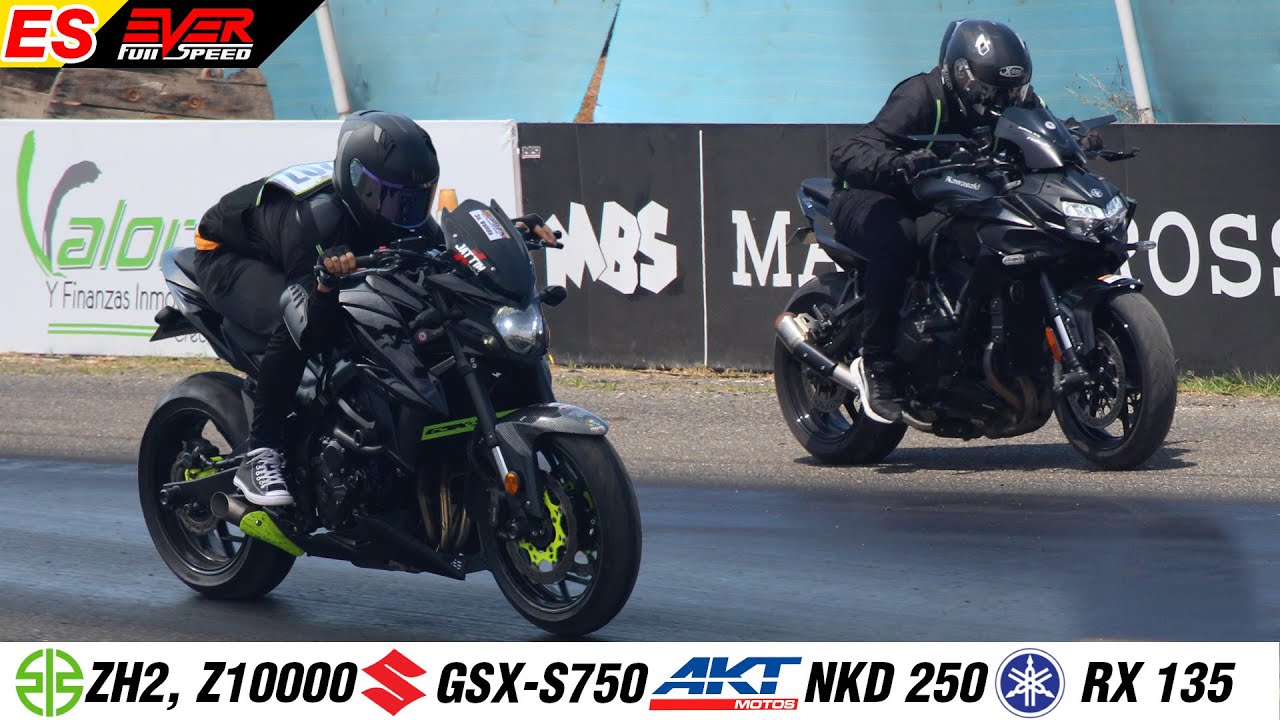 Kawasaki ZH2 🆚 Suzuki GSX-S750 🆚 Kawasaki Z1000 🆚 Yamaha RX 🆚 AKT NKD 250 🔥 Piques Barranquilla 2024