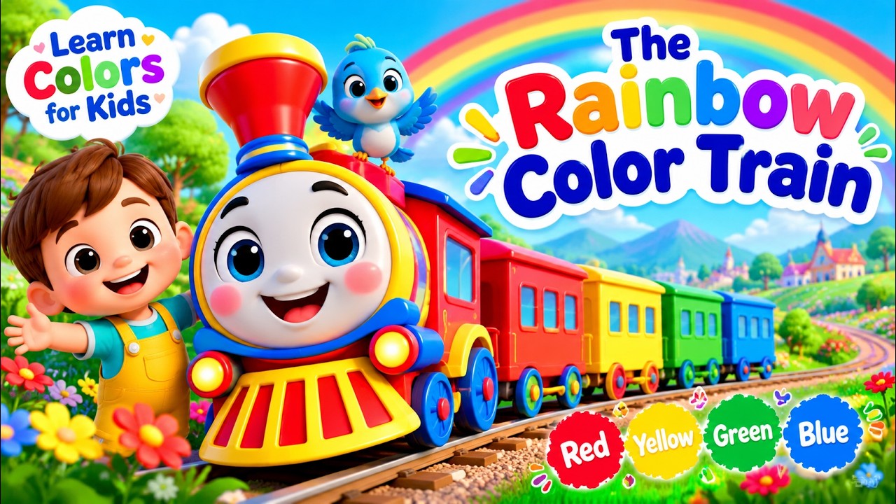 The Rainbow Color Train 🚂🌈 | Learn Colors Song for Kids & Toddlers ...