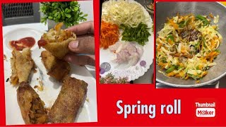 Veg Spring rolls recipe |with homemade spring rolls | spring onions recipe |spring rolls crispy |