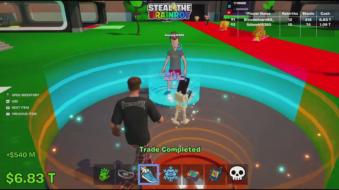 How to use the trading center in fortnite steal the brainrot