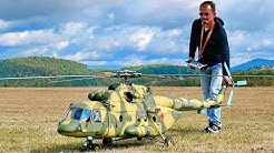 STUNNING GIGANTIC XXXL Mil Mi-8 AMT RC TURBINE SCALE MODEL RUSSIAN HELICOPTER FLIGHT DEMONSTRATION