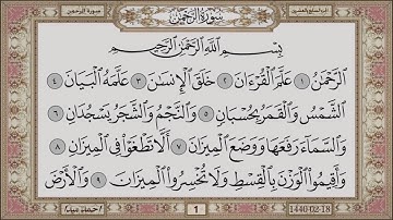 سورة الرحمن بصوت الشيخ حسن صالح 055