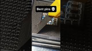 Straightening bent pins old Biostar DDR2 775 socket Motherboard