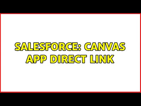 Salesforce: Canvas app direct link