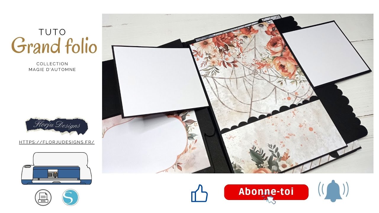 TUTO Grand folio Magie d'Automne #scrapbooking  #tutoscrapbooking