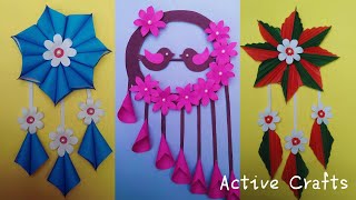 3 easy and beautiful wall hanging Craft ideas/Wallmate/paper craft wall hanging