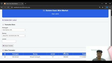 Demo Final Project Sistem Basis Data 2: Sistem Kasir Mini Market 
