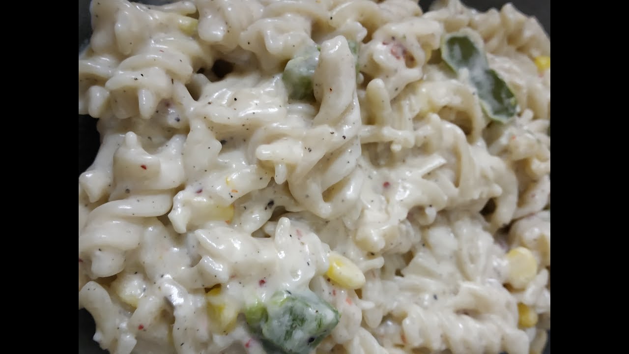 Fusilli Pasta in White Sauce Indian Style White Sauce Pasta Recipe