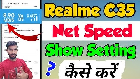 Realme C35 me Net Speed kaise show kare | How to show Net Speed in Realme C35 | Realme C35 Net Speed