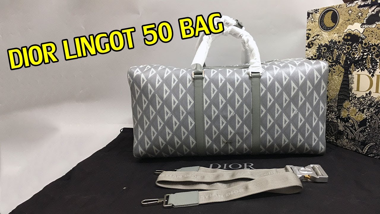 Dior Lingot 50 Bag Dior Gray CD Diamond Canvas