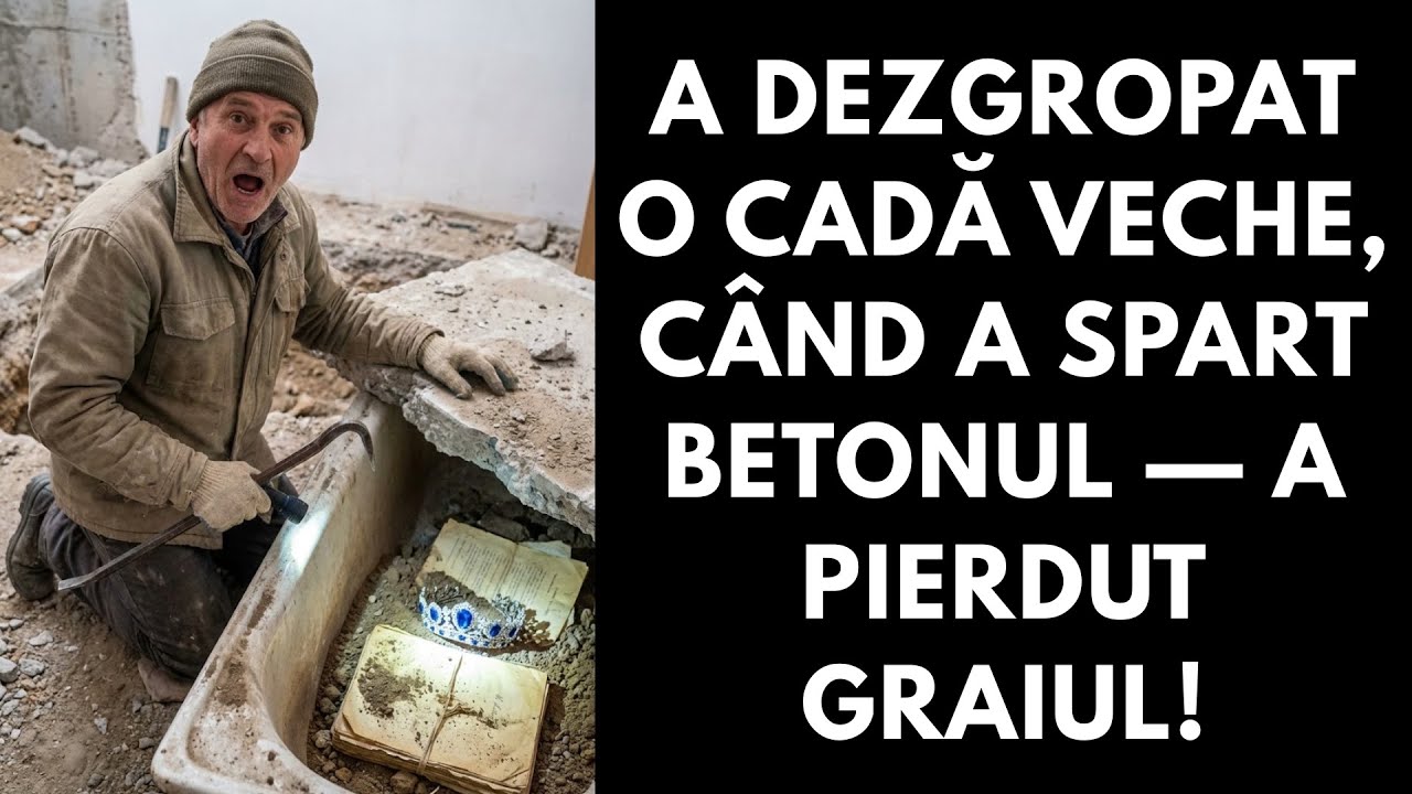 A dezgropat o cadă veche, când a spart betonul — a pierdut graiul!