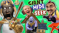 hello neighbor giant vs mini thanos fgteev funny game challenge duration 16 05 - fgteev fortnite better give me my kids back