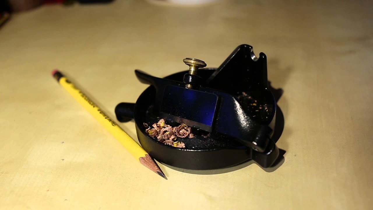 Sharpening a pencil and sharpening the Little Shaver's blade YouTube