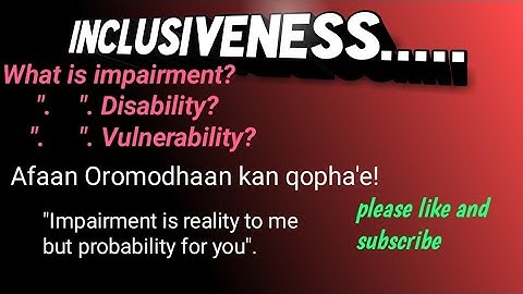 Inclusiveness chapter 1 part 1