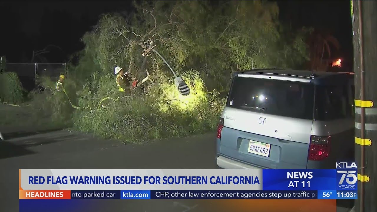 Red flag warnings issued for SoCal - YouTube