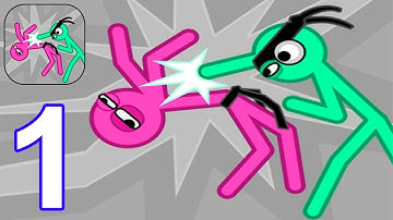 Slapstick Fighter - Gameplay Part 1 All Levels Tutorial (Android, iOS)