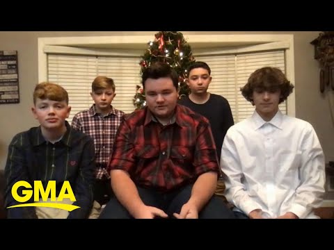 Teens form human chain to save kids who fell into frozen pond l GMA